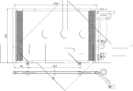 NRF 350396 - Конденсатор кондиционера FORD Fiesta 13- пр-во NRF autozip.com.ua