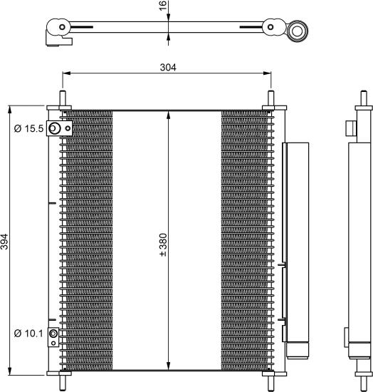 NRF 350326 - Конденсатор, кондиціонер autozip.com.ua