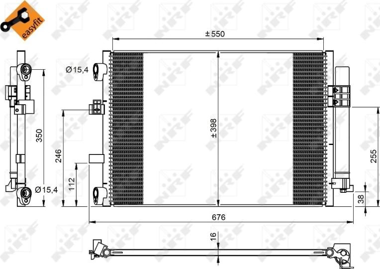 NRF 350210 - Конденсатор, кондиціонер autozip.com.ua