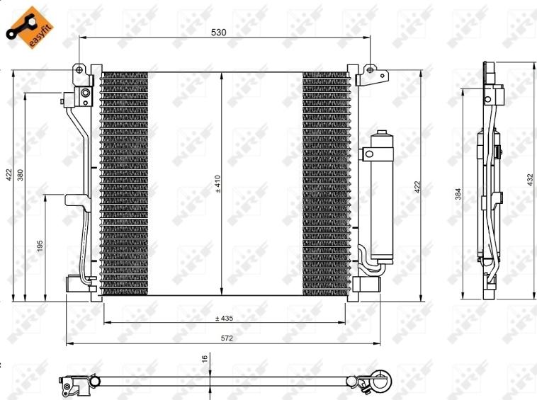 NRF 350226 - Конденсатор, кондиціонер autozip.com.ua