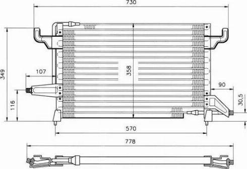 NRF 35152 - Конденсатор, кондиціонер autozip.com.ua