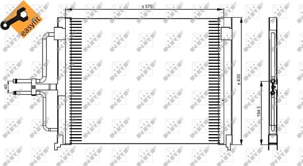 NRF 35162 - Конденсатор, кондиціонер autozip.com.ua