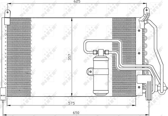 NRF 35134 - Конденсатор, кондиціонер autozip.com.ua