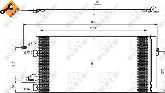 NRF 35895 - Конденсатор, кондиціонер autozip.com.ua