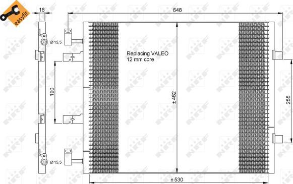 NRF 35845 - Конденсатор, кондиціонер autozip.com.ua