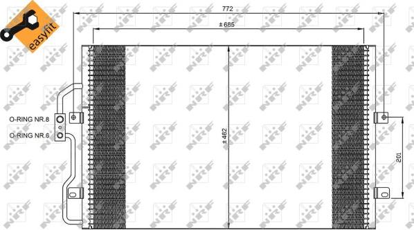 NRF 35802 - Конденсатор, кондиціонер autozip.com.ua