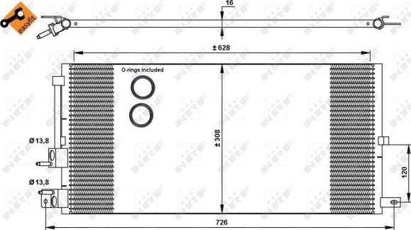 NRF 35885 - Конденсатор, кондиціонер autozip.com.ua