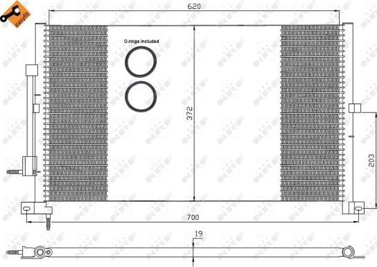 NRF 35365 - Конденсатор, кондиціонер autozip.com.ua