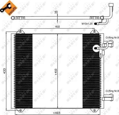 NRF 35362 - Конденсатор, кондиціонер autozip.com.ua