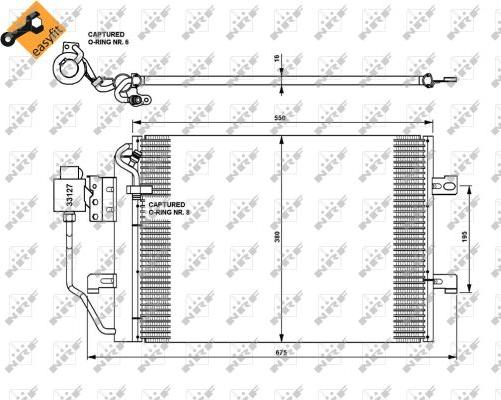 NRF 35309 - Конденсатор, кондиціонер autozip.com.ua