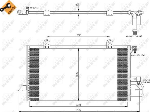 NRF 35248 - Конденсатор, кондиціонер autozip.com.ua