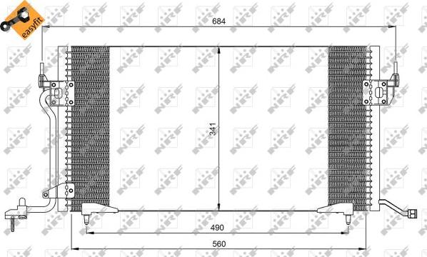 NRF 35260 - Конденсатор, кондиціонер autozip.com.ua