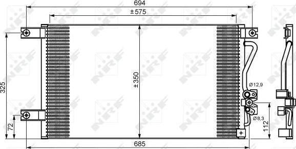 NRF 35756 - Конденсатор, кондиціонер autozip.com.ua