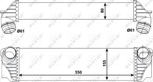 NRF 30523 - Радіатор інтеркулера BMW 2.0D-3.0D F10-F11-F07 autozip.com.ua