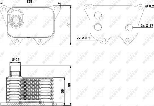 NRF 31173 - Масляний радіатор, рухове масло autozip.com.ua