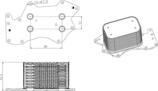 NRF 31816 - Масляний радіатор, рухове масло autozip.com.ua