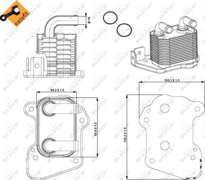 NRF 31345 - Масляний радіатор, рухове масло autozip.com.ua