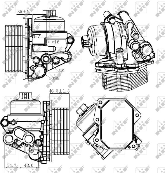 NRF 31308 - Корпус, масляний фільтр autozip.com.ua