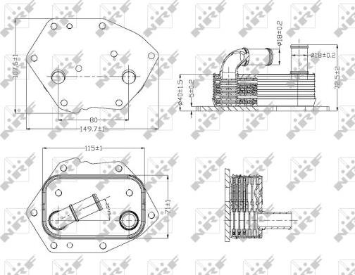 NRF 31313 - Масляний радіатор, рухове масло autozip.com.ua