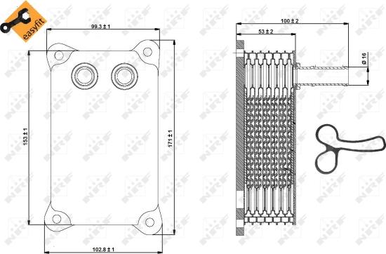 NRF 31294 - Масляний радіатор, рухове масло autozip.com.ua