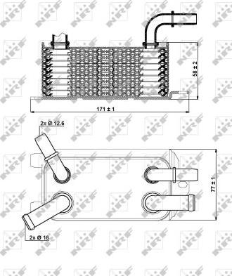 NRF 31293 - Масляний радіатор, автоматична коробка передач autozip.com.ua