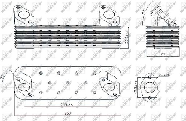 NRF 31250 - Масляний радіатор, рухове масло autozip.com.ua