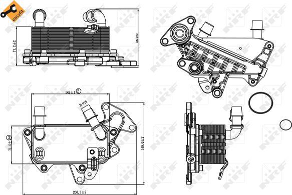 NRF 31264 - Масляний радіатор, автоматична коробка передач autozip.com.ua