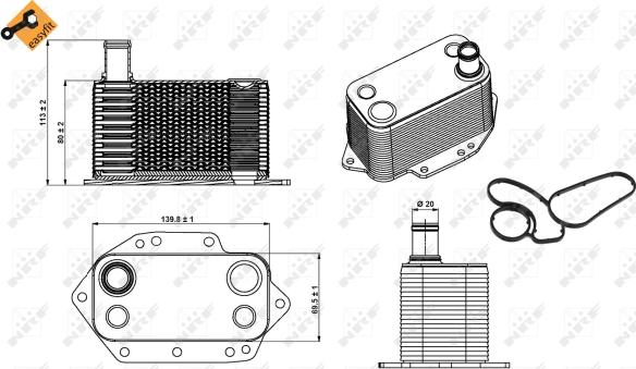 NRF 31281 - Масляний радіатор, рухове масло autozip.com.ua