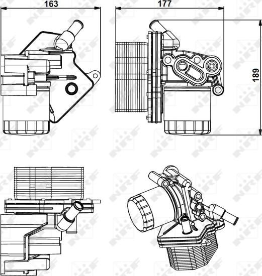 NRF 31238 - Масляний радіатор, моторна олія autozip.com.ua