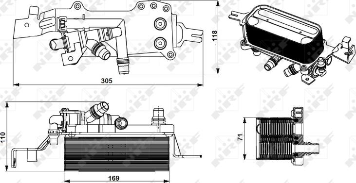 NRF 31749 - Масляний радіатор, автоматична коробка передач autozip.com.ua