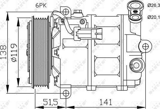 NRF 32499G - Компресор, кондиціонер autozip.com.ua