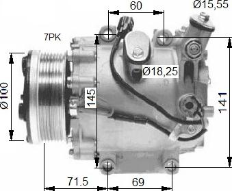 NRF 32491 - Компресор, кондиціонер autozip.com.ua