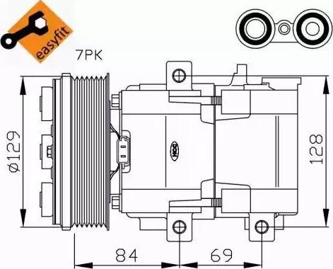 NRF 32447G - Компресор, кондиціонер autozip.com.ua