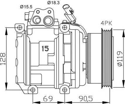 NRF 32438G - Компресор, кондиціонер autozip.com.ua