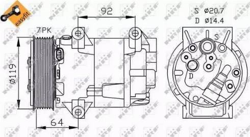 NRF 32424G - Компресор, кондиціонер autozip.com.ua