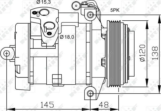 NRF 32470 - Компресор, кондиціонер autozip.com.ua