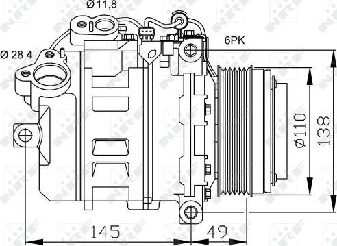 NRF 32533 - Компресор, кондиціонер autozip.com.ua