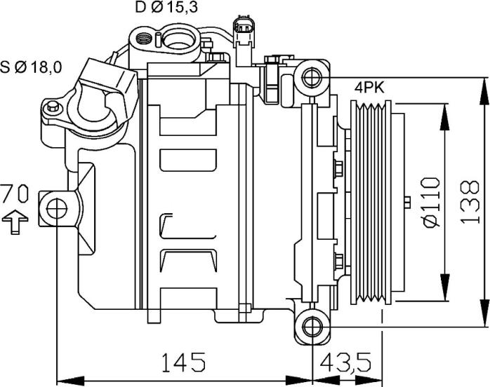 NRF 32520 - Компресор, кондиціонер autozip.com.ua