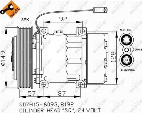 NRF 32699 - Компресор, кондиціонер autozip.com.ua