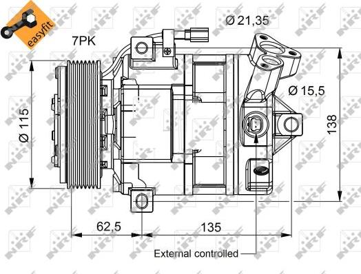 NRF 32692 - Компресор, кондиціонер autozip.com.ua