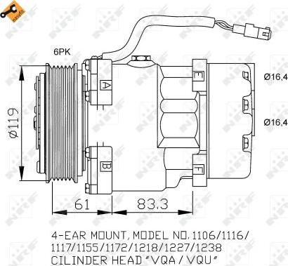 NRF 32040 - Компресор, кондиціонер autozip.com.ua