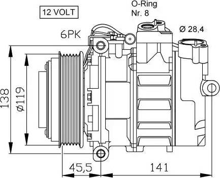 NRF 32053G - Компресор, кондиціонер autozip.com.ua