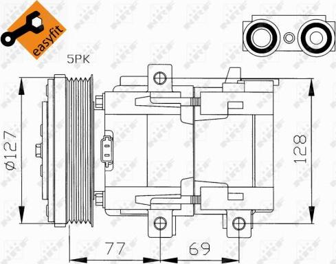 NRF 32061G - Компресор, кондиціонер autozip.com.ua