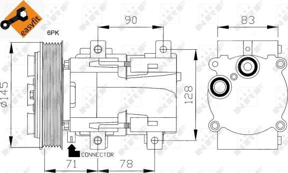 NRF 32085 - Компресор, кондиціонер autozip.com.ua