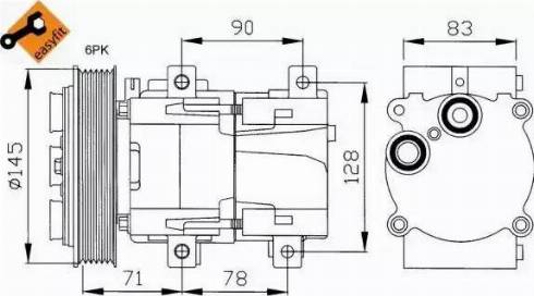 NRF 32076G - Компресор, кондиціонер autozip.com.ua