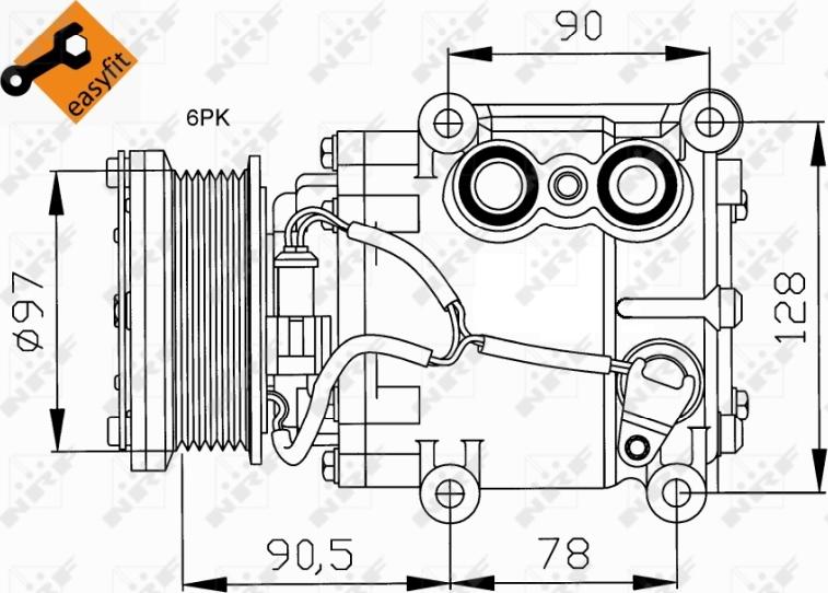 NRF 32199 - Компресор, кондиціонер autozip.com.ua