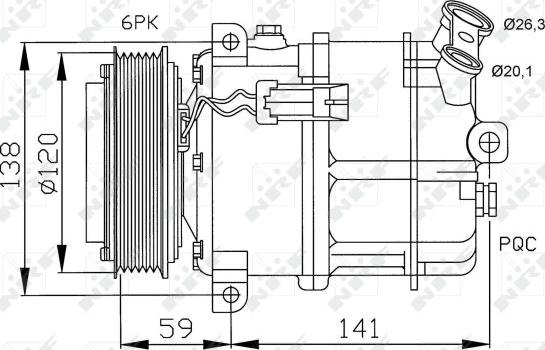 NRF 32191 - Компресор, кондиціонер autozip.com.ua