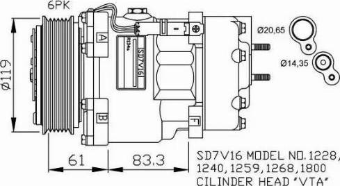 NRF 32198G - Компресор, кондиціонер autozip.com.ua