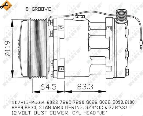 NRF 32142 - Компресор, кондиціонер autozip.com.ua