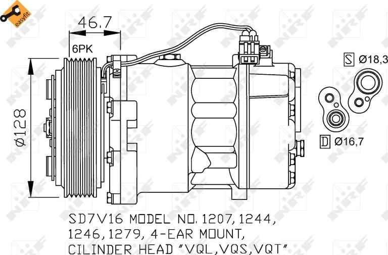 NRF 32168 - Компресор, кондиціонер autozip.com.ua